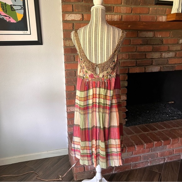 Sportmax Defile Plaid Beaded Sleeveless Mini Dress Sz 10 US - Picture 11 of 14